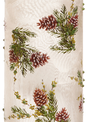 Frosted Evergreen & Pinecone Candle Holder (2-Sizes) Frosted Evergreen & Pinecone Candle Holder (2-Sizes)