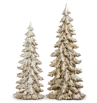 Set of 2 Burnished Elegant Winter Trees