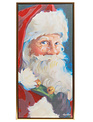 Textured Canvas Santa Portrait Wall Art Textured Canvas Santa Portrait Wall Art