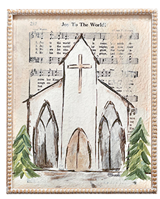 Sheet Music Church Framed Print (2-Styles)
