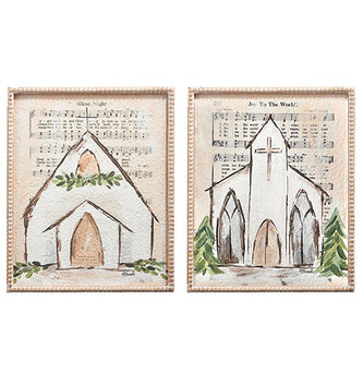 Sheet Music Church Framed Print (2-Styles)