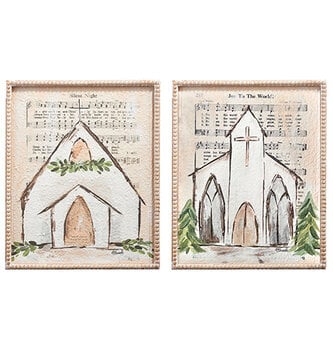 Sheet Music Church Framed Print (2-Styles)