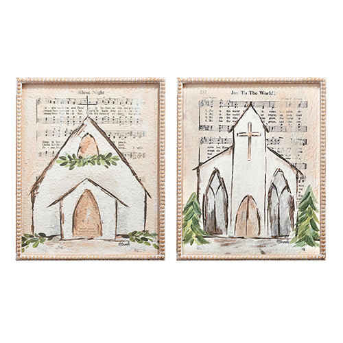 Sheet Music Church Framed Print (2-Styles)