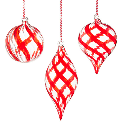 3" Peppermint Swirl Candy Ornament (3-Styles)