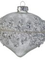 Silver Glass Beaded Ornament (3-Styles) Silver Glass Beaded Ornament (3-Styles)