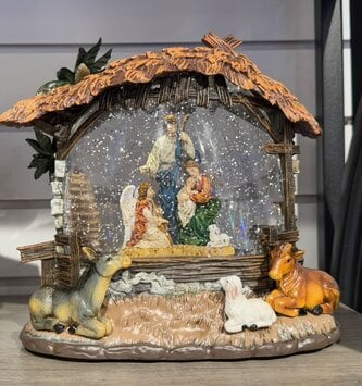 LED Nativity Scene Snowglobe