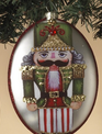 Glass Oval Nutcracker Ornament (3-Styles) Glass Oval Nutcracker Ornament (3-Styles)