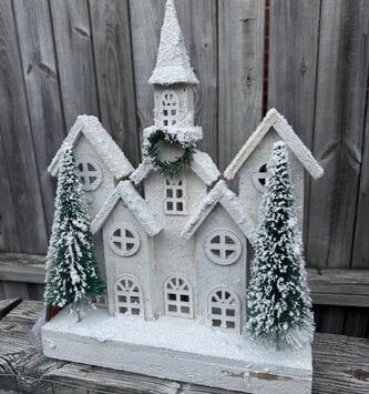 LED Snow Village w/ Church