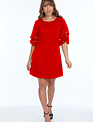 Puff Sleeve Dress w/ Pearls By : Lior Paris (2-Colors) Puff Sleeve Dress w/ Pearls By : Lior Paris (2-Colors)