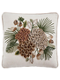 Embroidered Pinecone Cluster Pillow