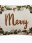 Embroidered Merry Pillow