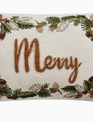 Embroidered Merry Pillow