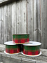 1.5'' x 10 YD Red/Green Woven RIbbon