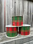 2.5'' x 10 YD Red/Green Woven Ribbon