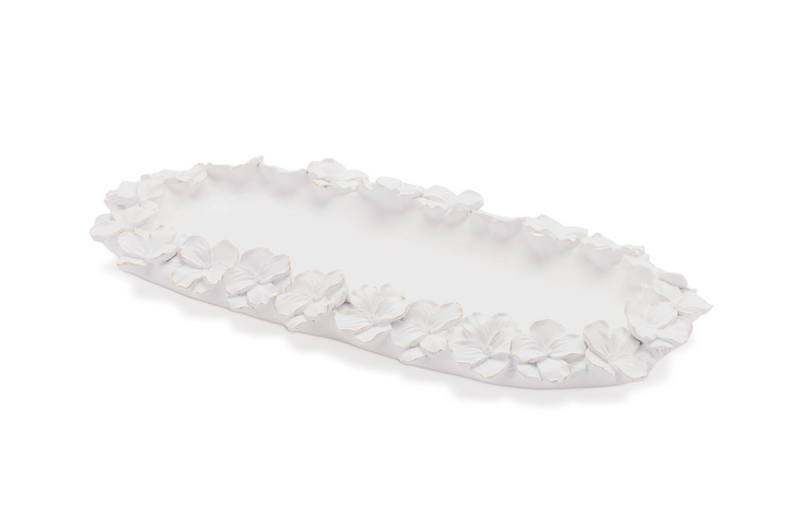 White Hydrangea Bloom Tray