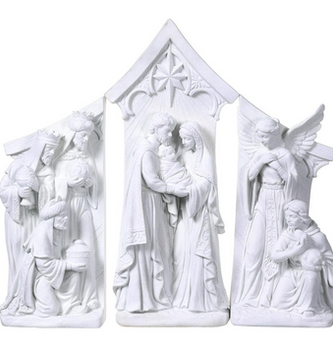 3-Piece White Nativity