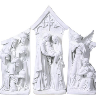 3-Piece White Nativity