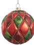 Round Tri-Color Glass Ornament