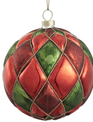 Round Tri-Color Glass Ornament