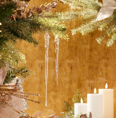 Set of 6 Glass Dripping Icicles