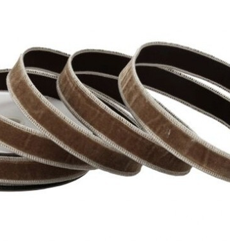 1" x 10 YD Taupe Suede Ribbon