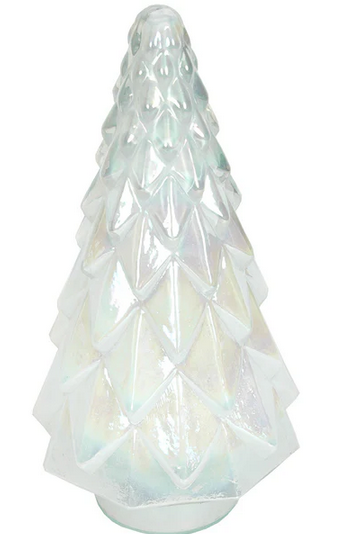 Iridescent Faceted Glass Christmas Tree (3-Sizes)