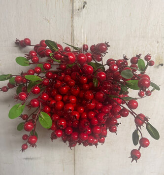 12" Natural Berry Whimsical Kissing Ball