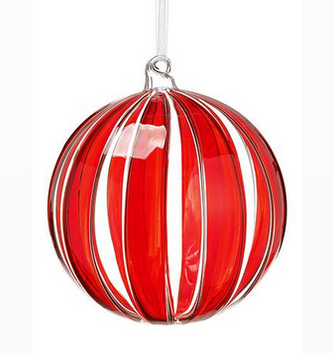 Peppermint Striped Ornament (2-Sizes)