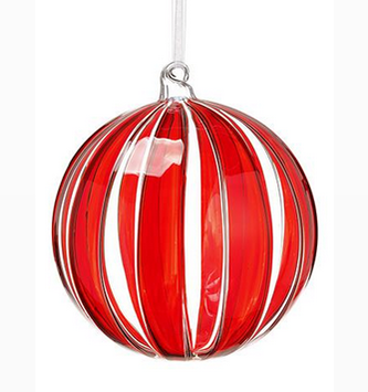 Peppermint Striped Ornament (2-Sizes)