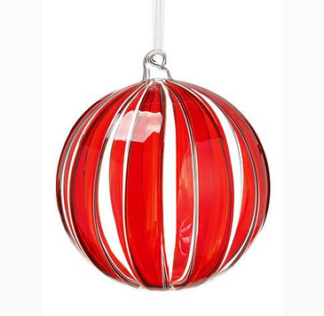 Peppermint Striped Ornament (2-Sizes)
