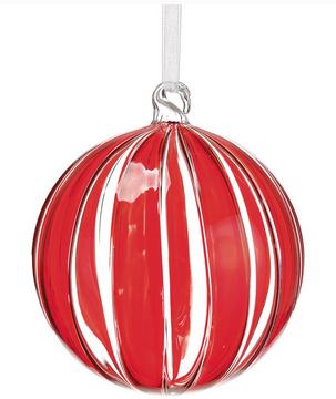 Peppermint Striped Ornament (2-Sizes)