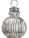 Mercury Glass Silver Ornament (6-Styles)