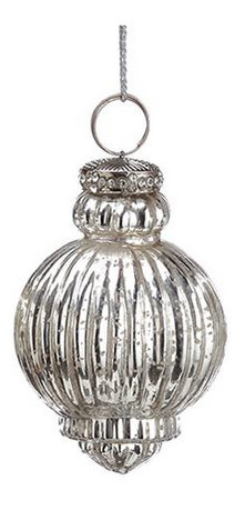 Mercury Glass Silver Ornament (6-Styles)