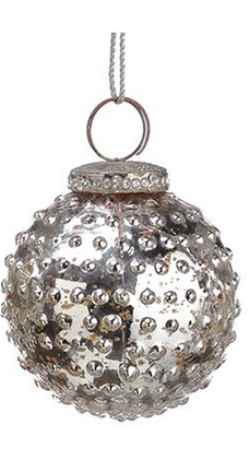 Mercury Glass Silver Ornament (6-Styles)