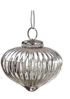 Mercury Glass Silver Ornament (6-Styles)