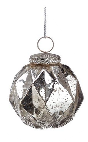 Mercury Glass Silver Ornament (6-Styles)