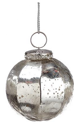 Mercury Glass Silver Ornament (6-Styles)