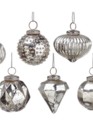 Mercury Glass Silver Ornament (6-Styles)