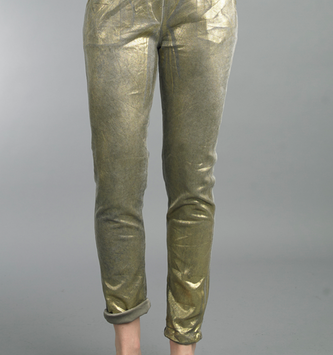 Tempo Paris Tie Waist Gold Wash Pants By: Tempo Paris