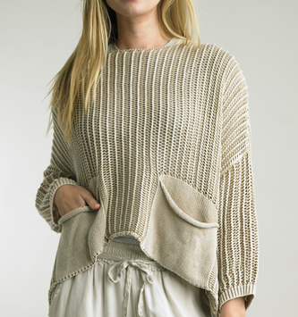 Tempo Paris Knit Crop Sweater By: Tempo Paris (2-Colors)