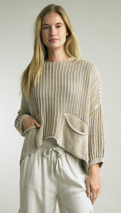 Tempo Paris Knit Crop Sweater By: Tempo Paris (2-Colors)
