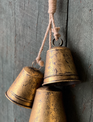 Set of 3 Gilded Bell Drop