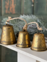 Set of 3 Gilded Bell Drop