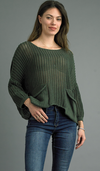 Tempo Paris Knit Crop Sweater By: Tempo Paris (2-Colors)