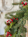 6-ft White Spruce w/ Berries Garland