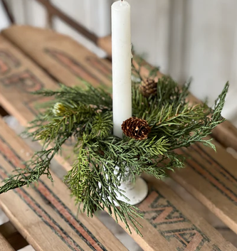 2" Spruce Taper Candle Ring