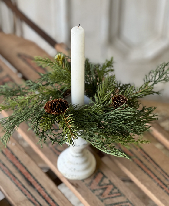 2" Spruce Taper Candle Ring