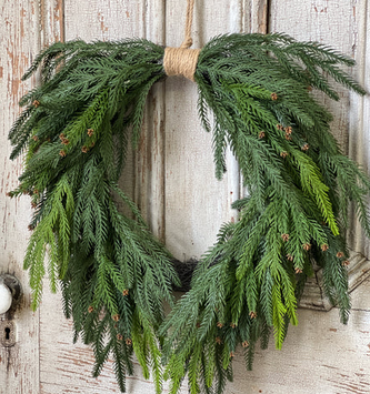 24'' Norfolk Cascading Wreath