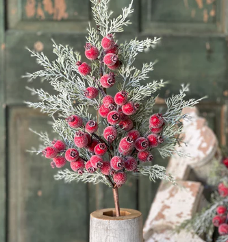 30'' Icy Yule Berry Fir Spray