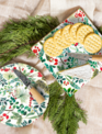 Festive Foliage Wooden Cheese Board w/ Knife (2-Styles)